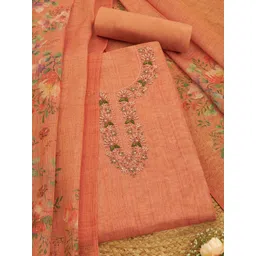 Soch Printed Linen Unstitched Dress Material-picture-30