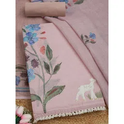 Soch Printed Linen Unstitched Dress Material-picture-18