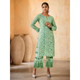 Soch Printed Sequinned Straight Kurta With Palazzos-picture-41