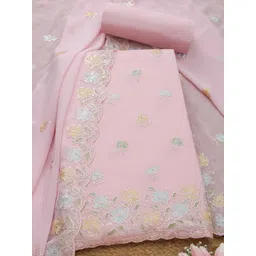 Soch Printed Silk Georgette Unstitched Dress Material-picture-15