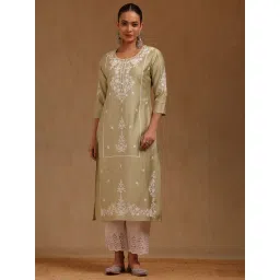 Soch Sap Green Gadwal Embroidered Kurti-picture-11