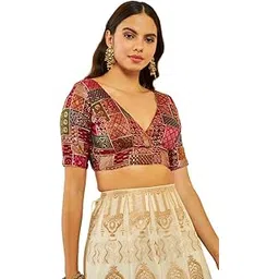 soch Silk Women's Solid Regular Fit Half Sleeve Blouse-picture-10