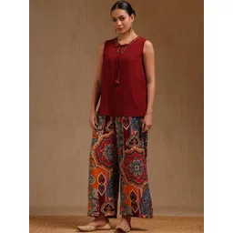 Soch Tie Up Neck Sleeveless Tunic And Palazzos-picture-24