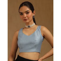 Soch V-Neck Padded Saree Blouse-picture-36