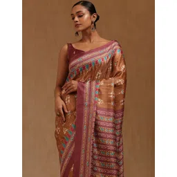 Soch Warli Woven Design Saree With Blouse Piece-picture-11