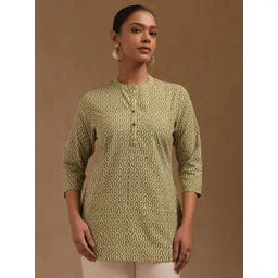 Soch Women Abstract Printed Mandarin Collar Cotton Tunic-picture-24