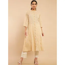 Soch Women Beige Floral Printed Kurta-picture-30