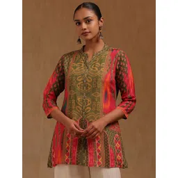 Soch Women Ethnic Motifs Printed Mandairan Collar Tunic-picture-26