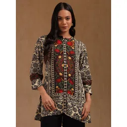 Soch Women Ethnic Printed Mandarin Collar Tunic-picture-20