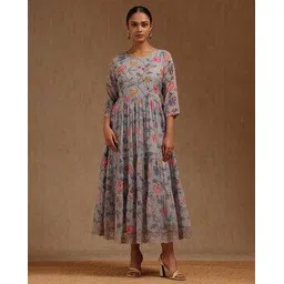 soch Women Floral Print Tiered Dress-picture-14