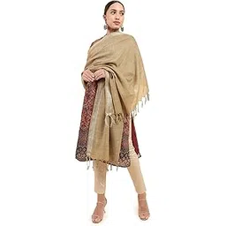 soch Women Grey Cotton Blend Solid Dupatta-picture-12