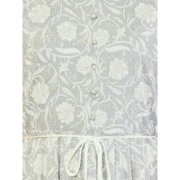 Soch Women Grey Floral Printed Embroidery Anarkali Kurta image 4