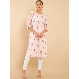 Soch Women Pink Floral Printed Kurta-picture-10
