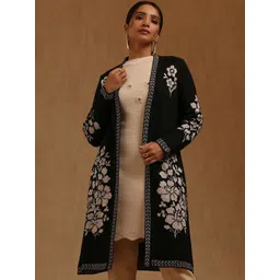 Soch Women Printed Embroidered Longline Shrug-picture-41