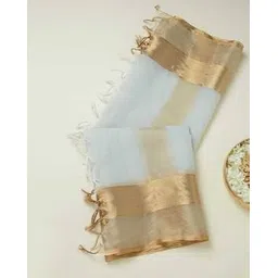 soch Women Striped Dupatta with Tassels-picture-13