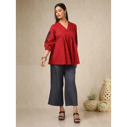 Soch Women Wide Leg Cropped Palazzos-picture-37