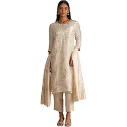 soch Womens Beige Tissue Embroidered Suit Set With Zari-picture-18