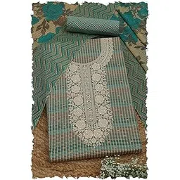 soch Womens Cotton Geometric Print Unstitched Dress Material With Thread Work-picture-46