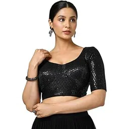 soch Womens Georgette Embellished Padded Blouse with Sequins-picture-35