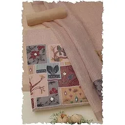 soch Womens Linen Blend Botanical Print Unstitched Dress Material With Zari-picture-18
