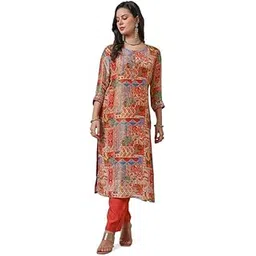 soch Womens Multicolor Ethnic Tissue Motifs Print Kurta Set with Mirror-picture-10