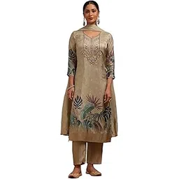 soch Womens Russian Silk Botanical Print Suit Set With Stone Work-picture-26