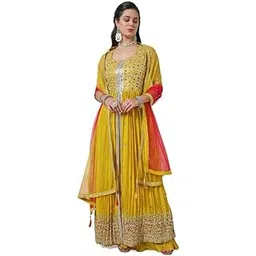 soch Women's Sequin Embellished Georgette Blend Ethnic Suit Set-picture-14