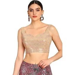 soch Womens Sequinned Embellished Georgette Padded Blouse-picture-40