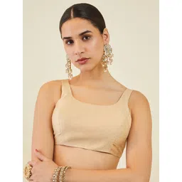 Soch Woven Design Sleeveless Silk Saree Blouse-picture-26