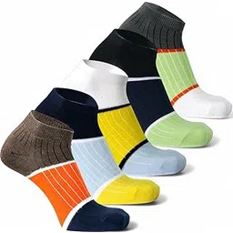 sockscarving feel the comfort Pure Premium Cotton 5 Pairs, Casual, Ankle Length, Men and Women All Season & Occasion Stretchable Free Size Anti Odur Sweat Free Anti Slip-picture-19