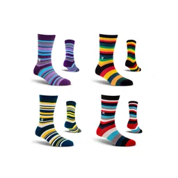 SockSoho Men Pack Of 4 Patterned Calf-Length Socks-picture-21