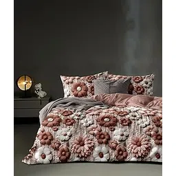 Soft Glace Cotton Double King Size Duvet Cover II Razai Cover II Quilt Cover for Double Bed Size with Zipper (Dohars) 90x100 inch-Multicolor-image-7