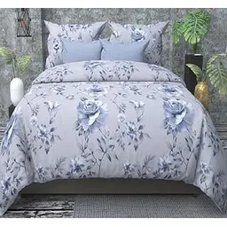 Soft Glace Cotton King Size Duvet Cover II Razai Cover II Quilt Cover for Double Bed Size with Zipper (Dohars) 90x100 inch- Multicolor-image-40