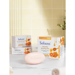 Softsens 3 Pcs Naturally Glowing Skin Cream Bar Soap -100 g Each-picture-16
