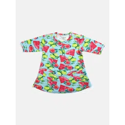 Softsens Blue & Pink A-Line Dress-picture-28