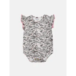 Softsens Infant Girls White & Black Printed Bodysuit-picture-36