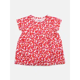 Softsens Red & White Animal Dress-picture-17