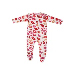 Softsens Sweet Kisses Girls Printed Round Neck Rompers-picture-26