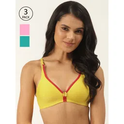 Softskin Pack of 3 Solid Non-Wired Non Padded T-shirt Bras 30B_3-picture-39