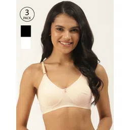 Softskin Pack of 3 Solid Non-Wired Non Padded T-shirt Bras WSB_30B_3-picture-38
