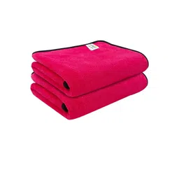Softspun Microfiber 2 Pcs Pink 280 GSM Quick Dry Bath Towels-picture-24