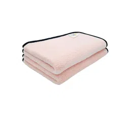 Softspun Microfiber 2 Pieces Pink 280 GSM Microfiber Super Soft Face Towels-picture-32