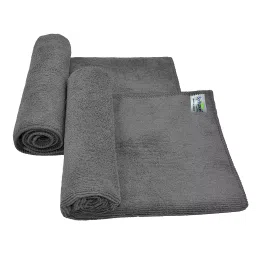 Softspun 30x30 cm 340 GSM Grey Microfiber Cloth Pack of 2 Pcs-picture-12