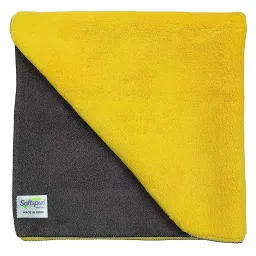 Softspun 40x60 Cm 900 GSM Yellow, Black Microfiber Cloth Pack of 1 Pc-image-21