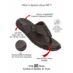 softy vegen OFTY VEGEN HEALTH+ Men's Brown Slip-on Sandal image 3