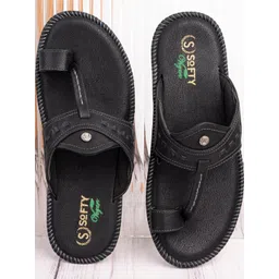 SOFTY VEGEN Men Black Ethnic Comfortable Kolhapuri Sandals-picture-37