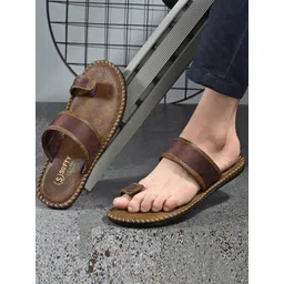 SOFTY VEGEN Men Brown Causal Slip-On Comfort Sandals-picture-15