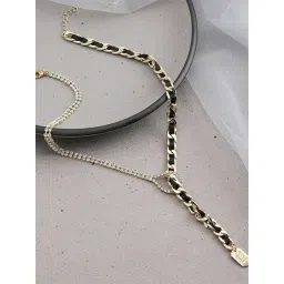 SOHI Black Designer Stone Necklace-picture-35