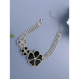 SOHI Black Designer Stone Party Necklace-picture-37