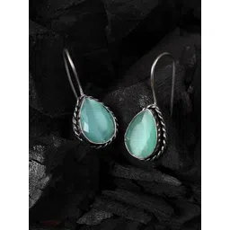 SOHI Blue Contemporary Drop Earrings-picture-23